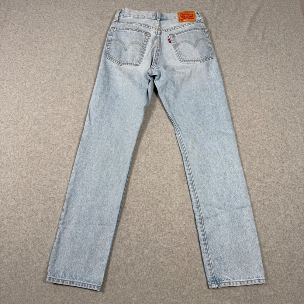 Levis 501 Original Fit Light Wash Distressed Straight Leg Jeans W24 L30 150th - Picture 2 of 11